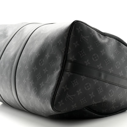 Louis Vuitton Monogram Eclipse Keepall Bandouliere 55 10 of 10