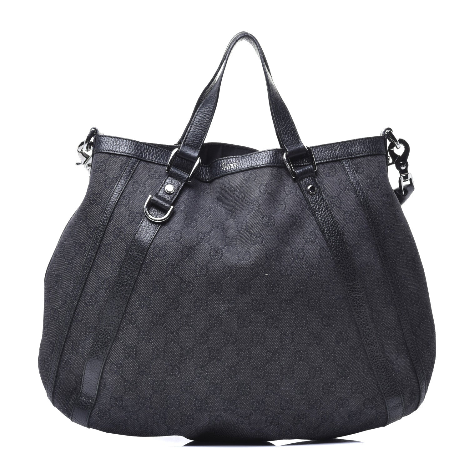 Gucci Monogram Medium Abbey Convertible Tote Black 1 of 8