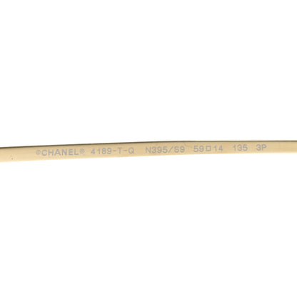 Chanel Aviator CC Sunglasses 4189-T-Q Gold 5 of 6