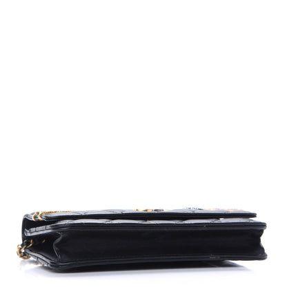 Chanel Lambskin Quilted Coco Clips Wallet On Chain WOC Black 4 of 9