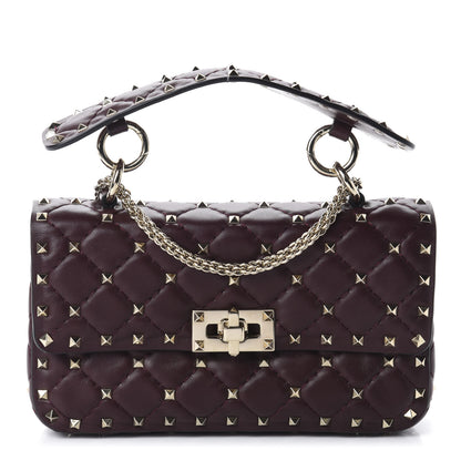 Valentino Garavani Lambskin Small Rockstud Spike Shoulder Bag Rubin 1 of 10