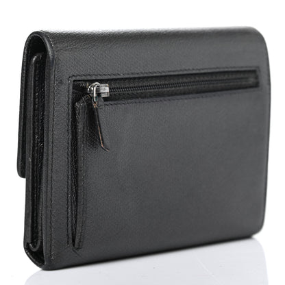 Chanel Grained Calfskin CC Button Flap Wallet Black 2 of 4