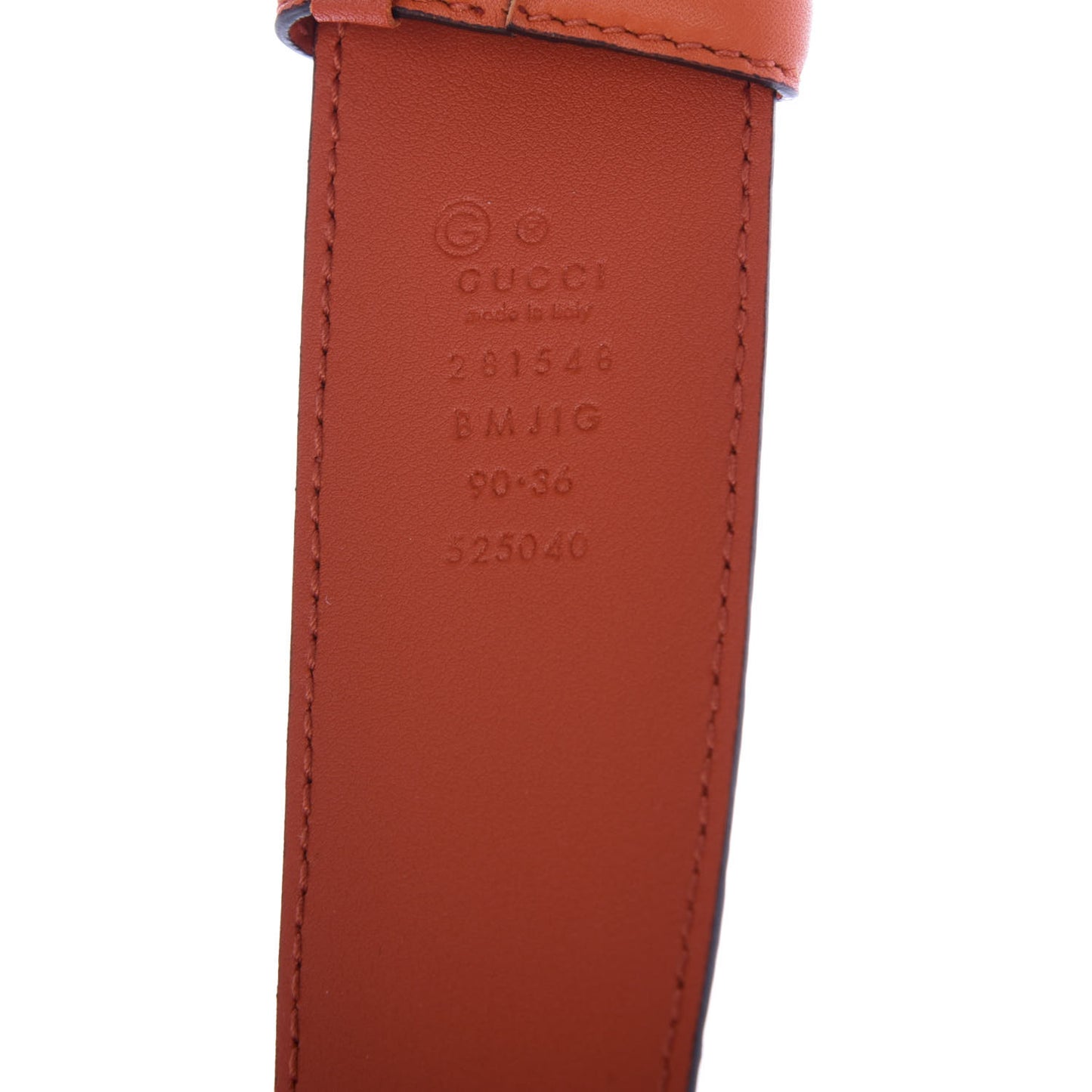 Soft Microguccissima 40mm Belt 90 36 Sun Orange