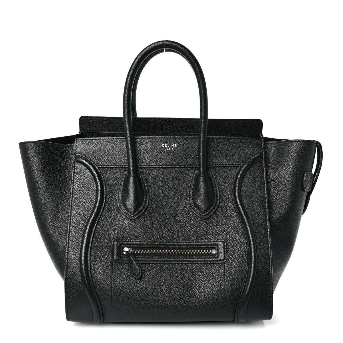 Drummed Calfskin Mini Luggage Black