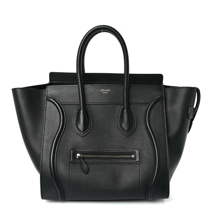 Celine Drummed Calfskin Mini Luggage Black 1 of 9