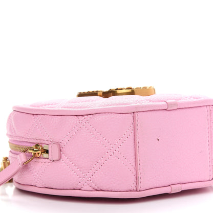Marc Jacobs Grained Calfskin Quilted The Status Round Crossbody Pink 8 of 9