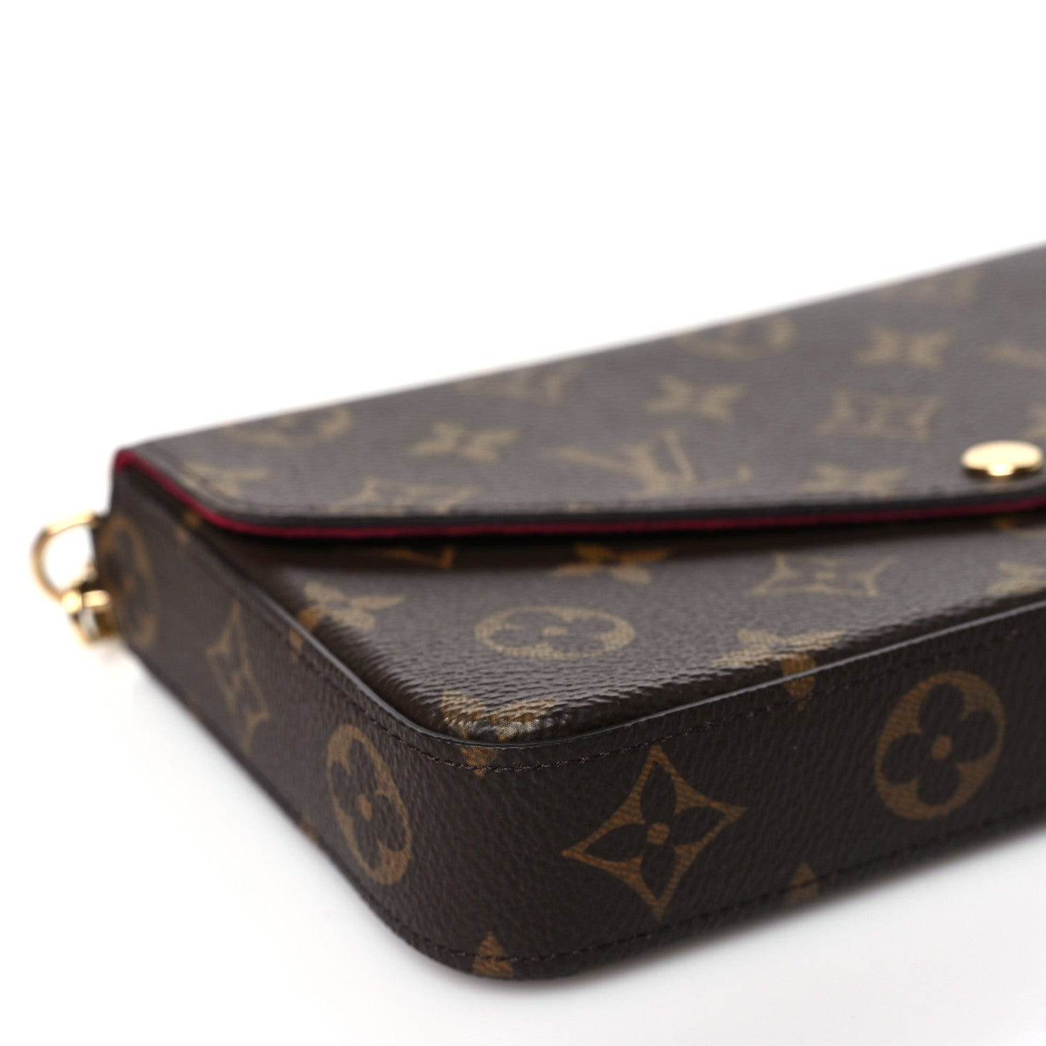 Louis Vuitton Monogram Pochette Felicie Chain Wallet Fuchsia 8 of 10