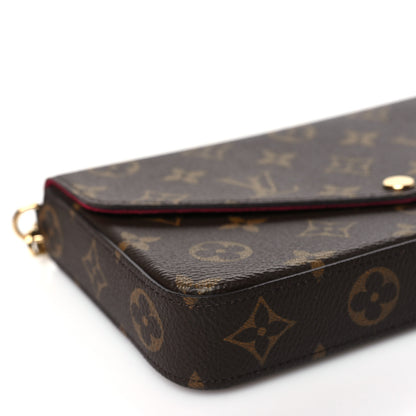Louis Vuitton Monogram Pochette Felicie Chain Wallet Fuchsia 8 of 10