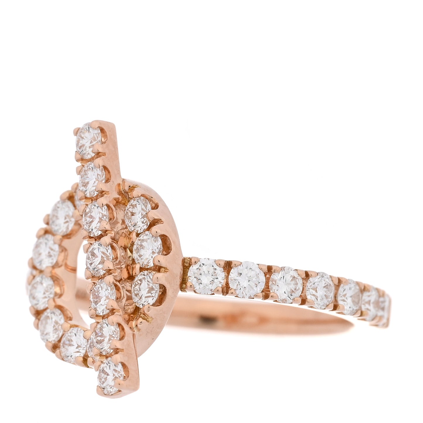 18K Rose Gold Diamond Finesse Ring 49 4.75