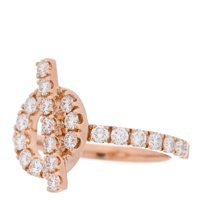 Hermes 18K Rose Gold Diamond Finesse Ring 49 4.75 3 of 7