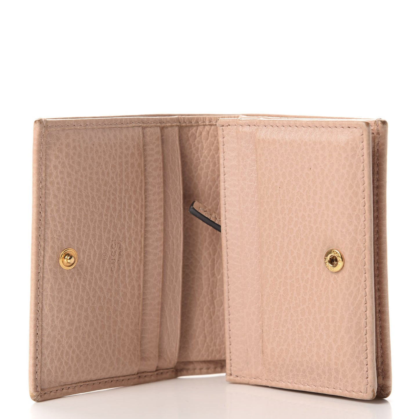 Dollar Calfskin GG Marmont Card Case Perfect Pink
