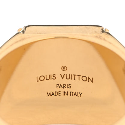Louis Vuitton Monogram Signet Ring M Gold 4 of 5