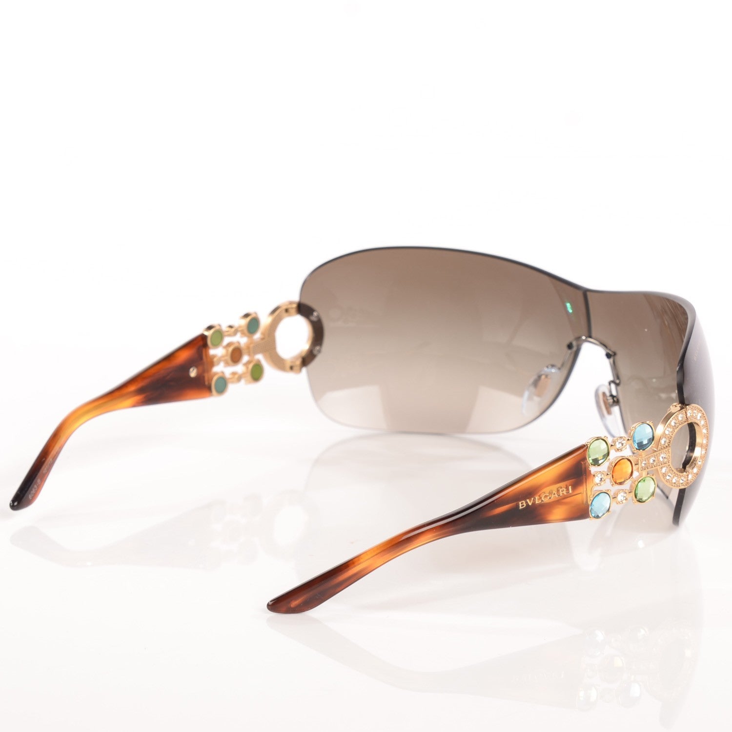 Bulgari Crystal Sunglasses 6063-B Tortoise 2 of 4