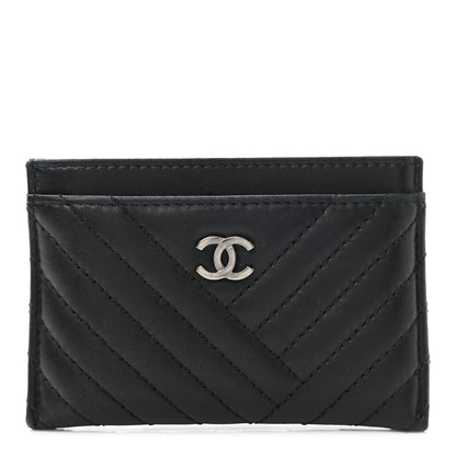 Chanel Lambskin Quilted CC Crossing Card Holder Black 1 of 8