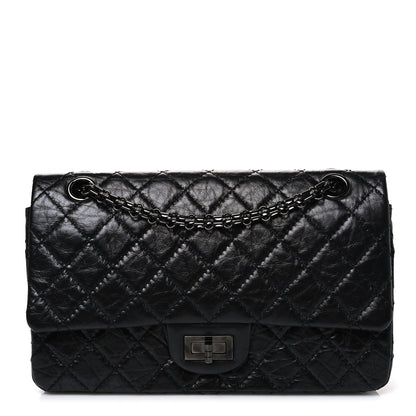 Chanel Aged Calfskin Quilted 2.55 Reissue 225 Flap  So Black 1 of 10