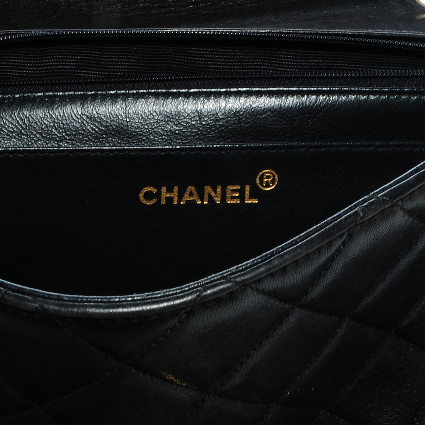 Lambskin Jumbo Flap Black
