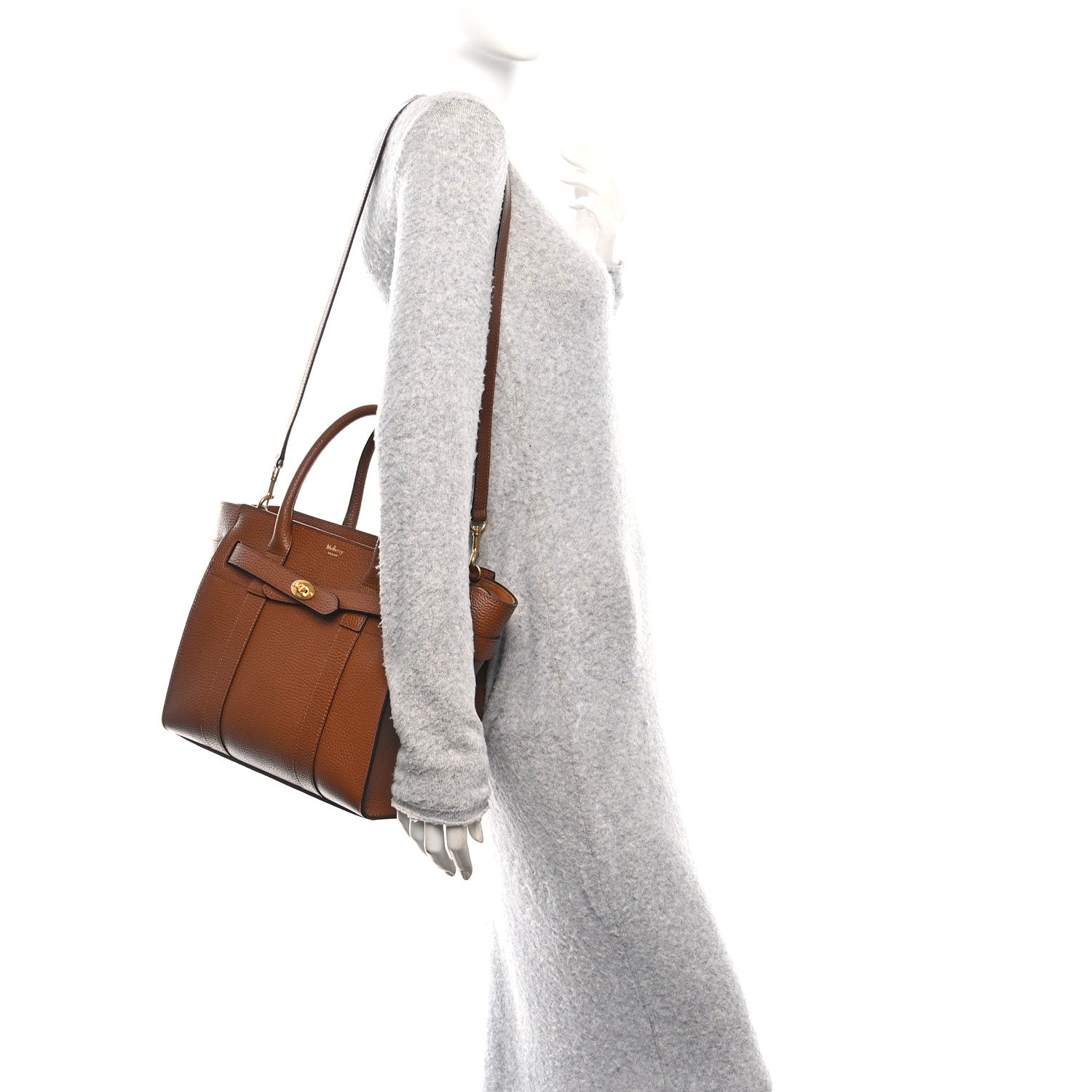 Mulberry Grain Vegetable Tanned Calfskin Small Zipped Bayswater Oak 2 of 11