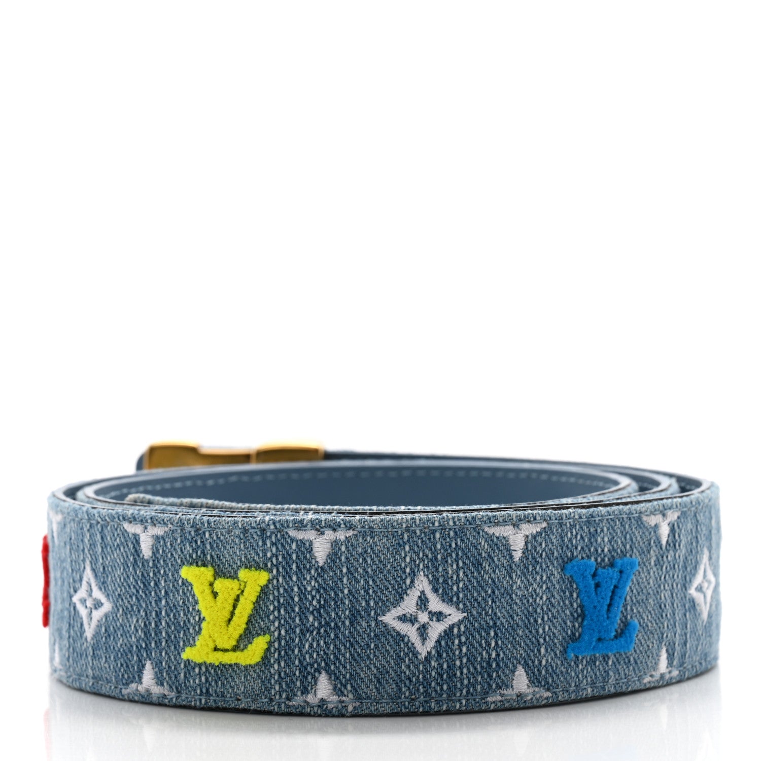 Louis Vuitton Denim 35mm LV New Wave Belt 90 36 2 of 7