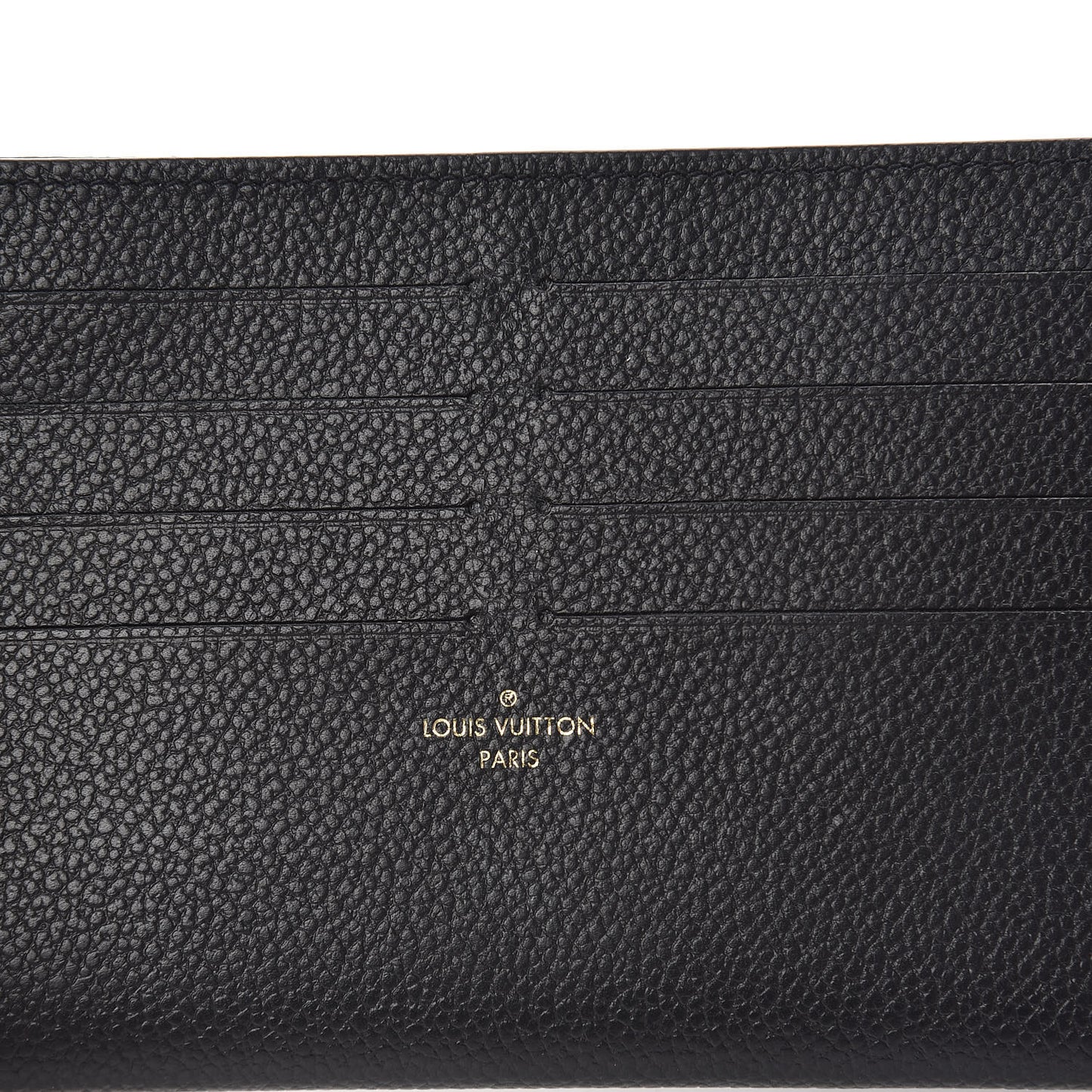 Calfskin Felicie Chain Wallet Card Holder Insert Black