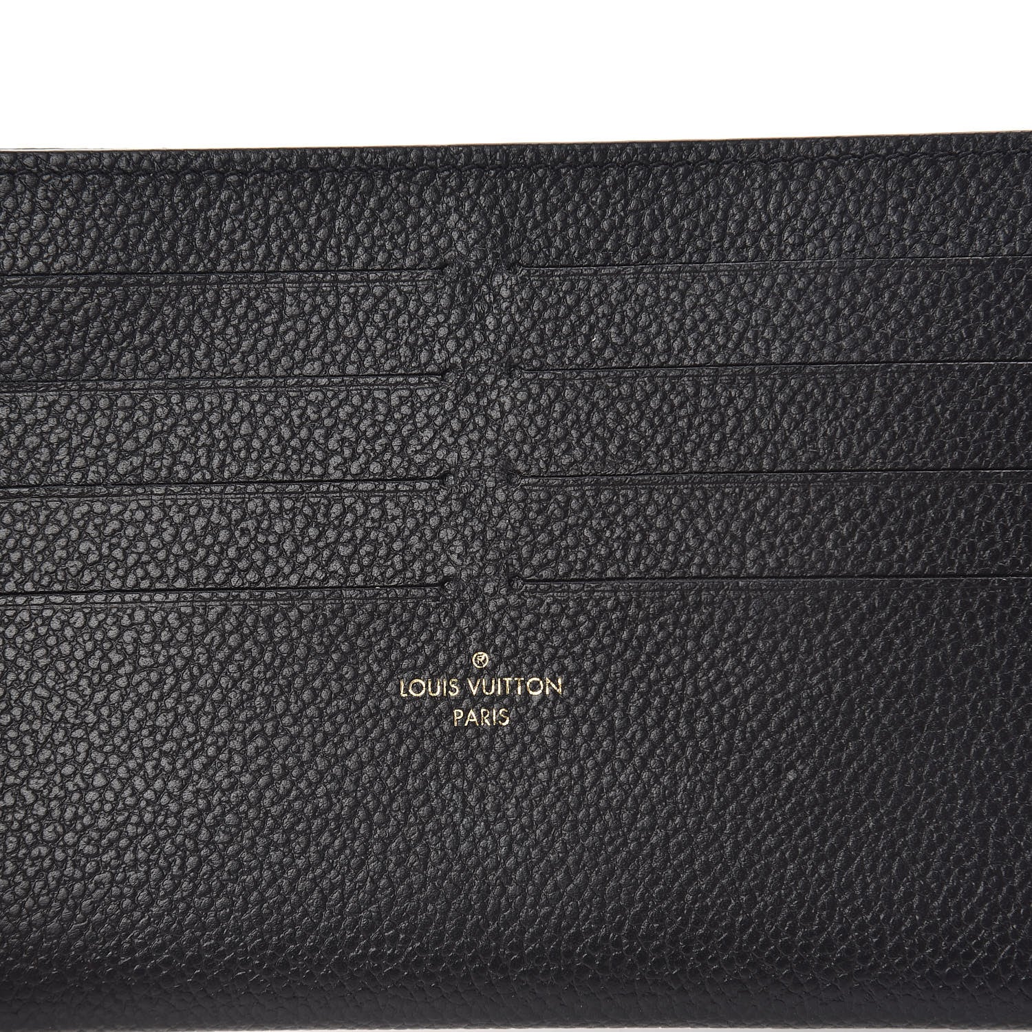 Louis Vuitton Calfskin Felicie Chain Wallet Card Holder Insert Black 6 of 6