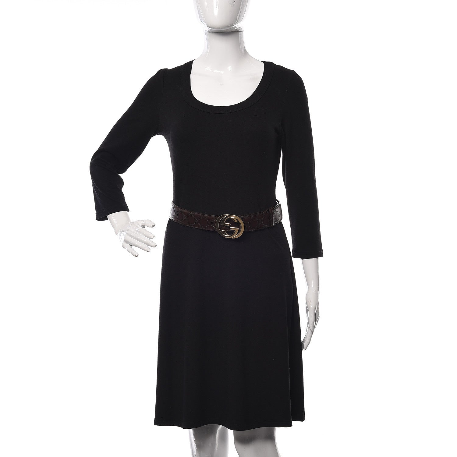 Gucci Guccissima Interlocking G 40mm Belt 85 34 Dark Brown 2 of 6