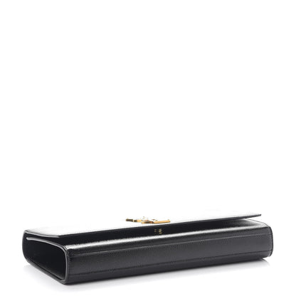 Saint Laurent Patent Grain de Poudre Classic Monogram Cassandre Clutch Black 4 of 8