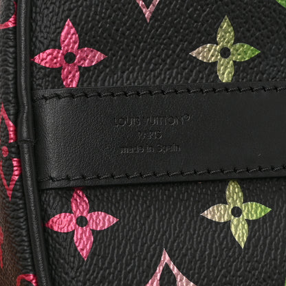 Louis Vuitton Monogram Iridescent Keepall Bandouliere 25 Black 6 of 9