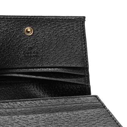 Gucci Wonka Grain Calfskin Diana Card Case Wallet Black 7 of 9