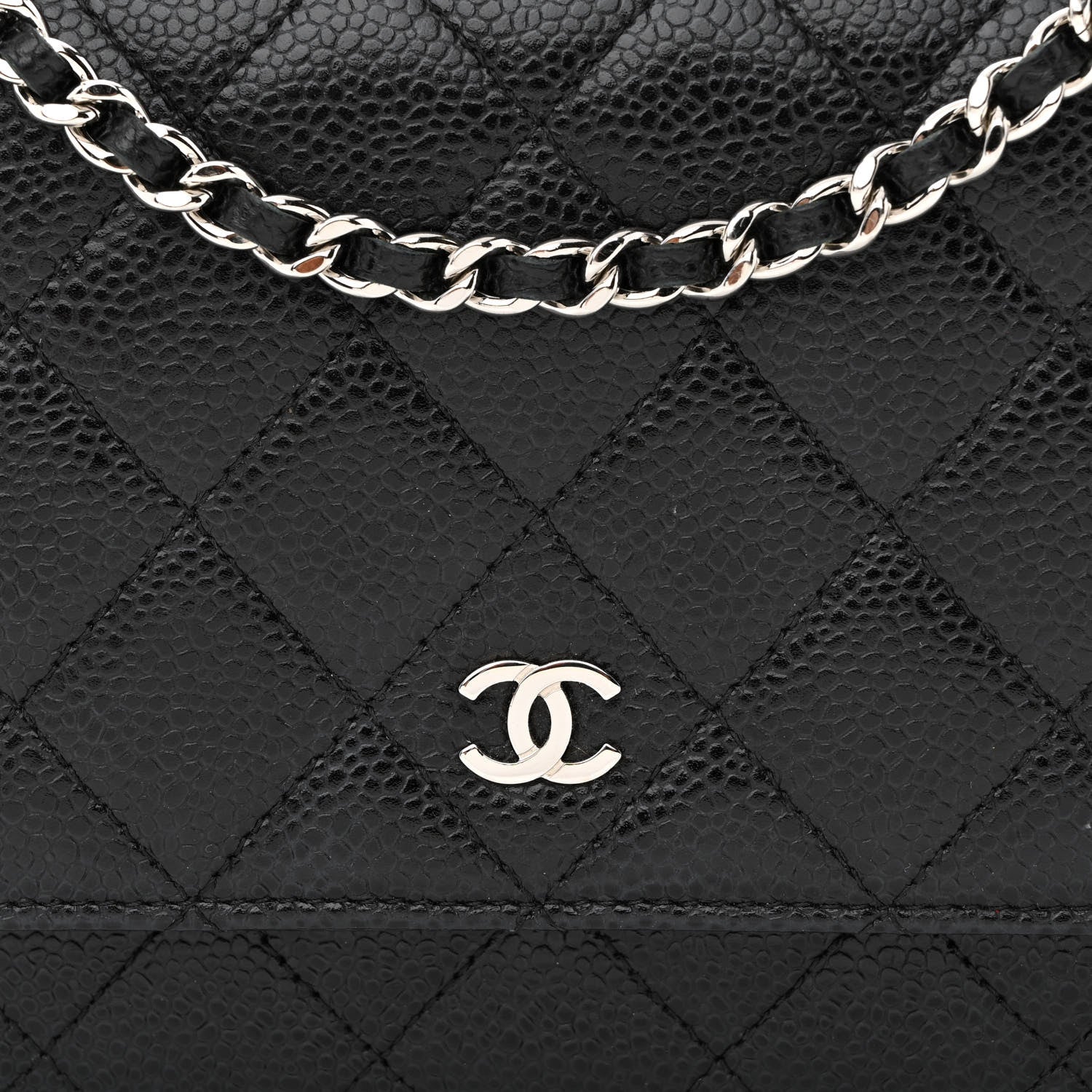 Chanel Caviar Quilted Wallet on Chain WOC Black 9 of 13