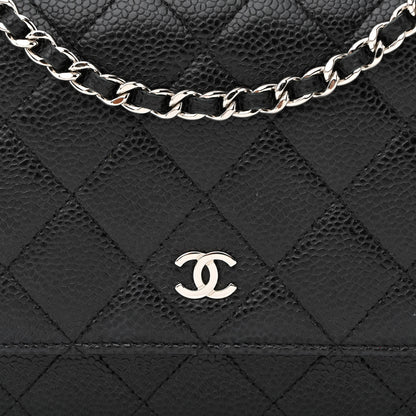 Chanel Caviar Quilted Wallet on Chain WOC Black 9 of 13