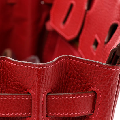 Hermes Taurillon Clemence Birkin 30 Rouge Vif 11 of 16