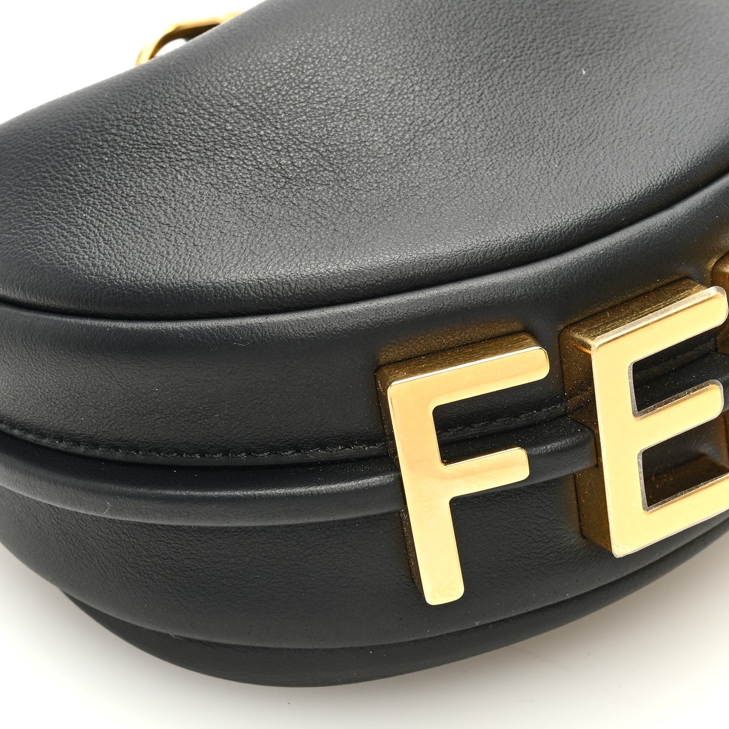 Vitello Grace Matte Nano Fendigraphy Hobo Charm Black
