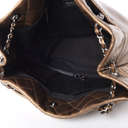 Chanel Metallic Caviar Quilted Large Timeless CC Soft Tote Bronze 5 of 8