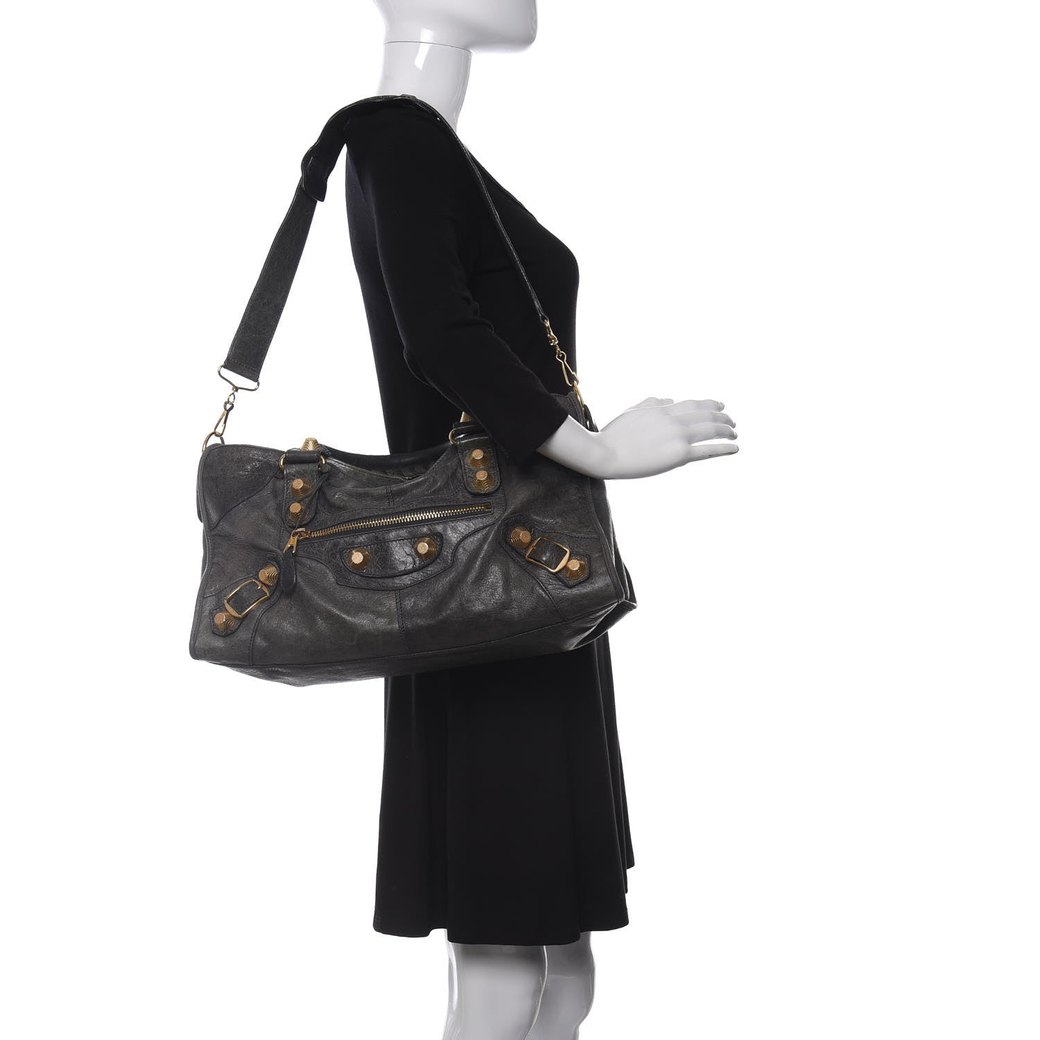 Balenciaga Agneau Giant 21 Gold Hardware Part Time Anthracite 2 of 11