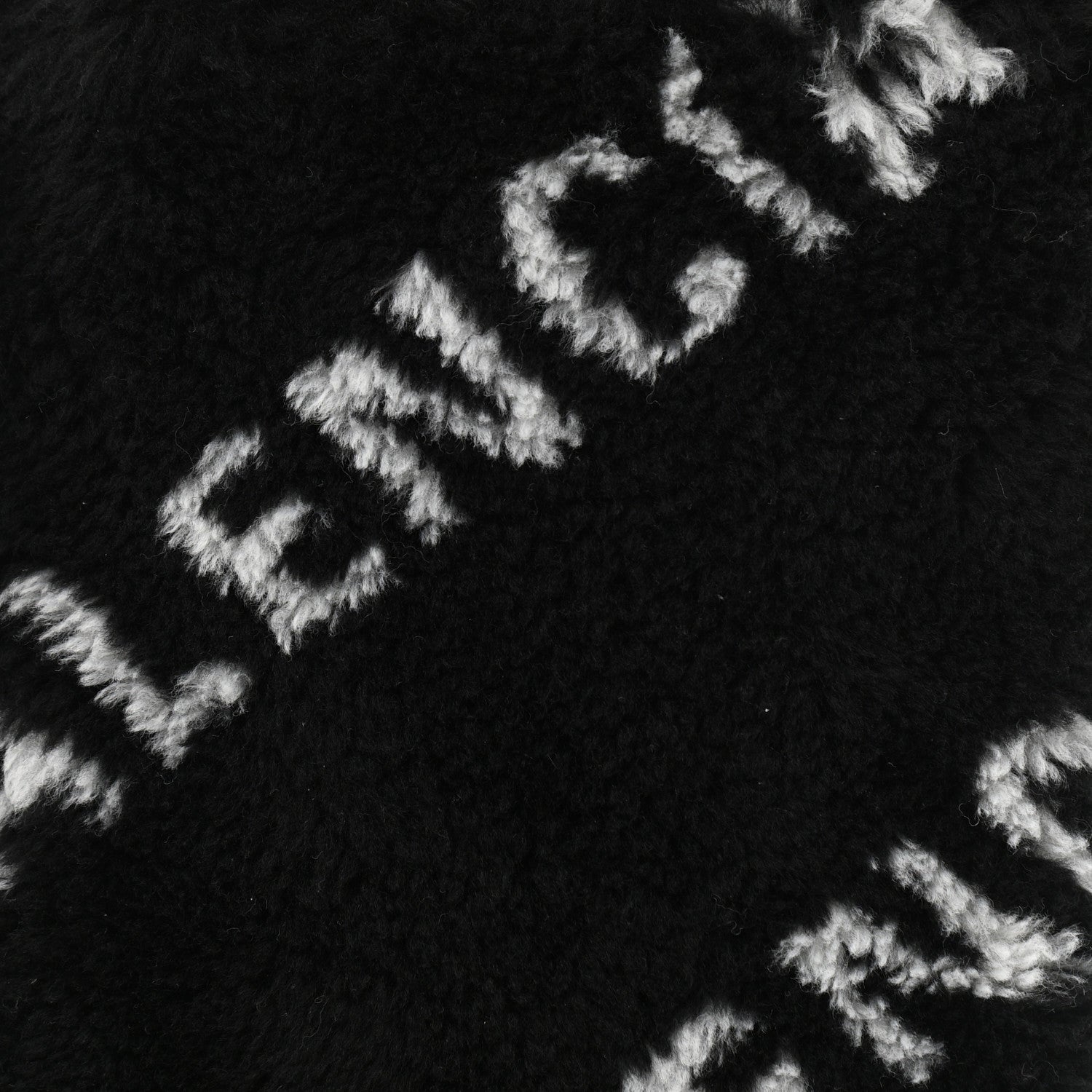 Balenciaga Faux Fur Diagonal Logo Everyday Phone Holder Tote Black White 7 of 9