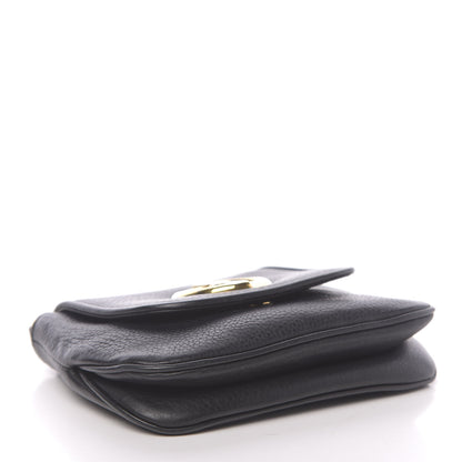 Gucci Pebbled Calfskin Small 1973 Chain Shoulder Bag Black 4 of 11