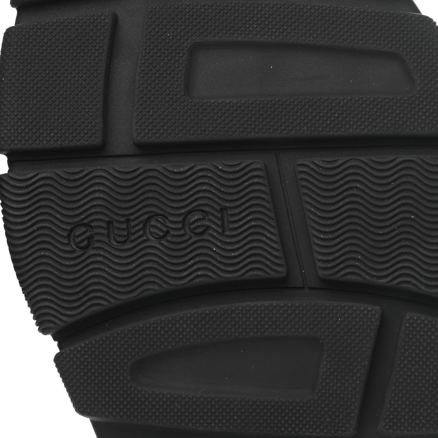 Gucci Nappa Grosgrain Logo Mens Velcro Chunky Slide Sandals 10 Black 6 of 8