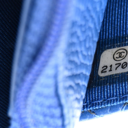 Chanel Caviar Quilted Wallet on Chain WOC Blue 7 of 10