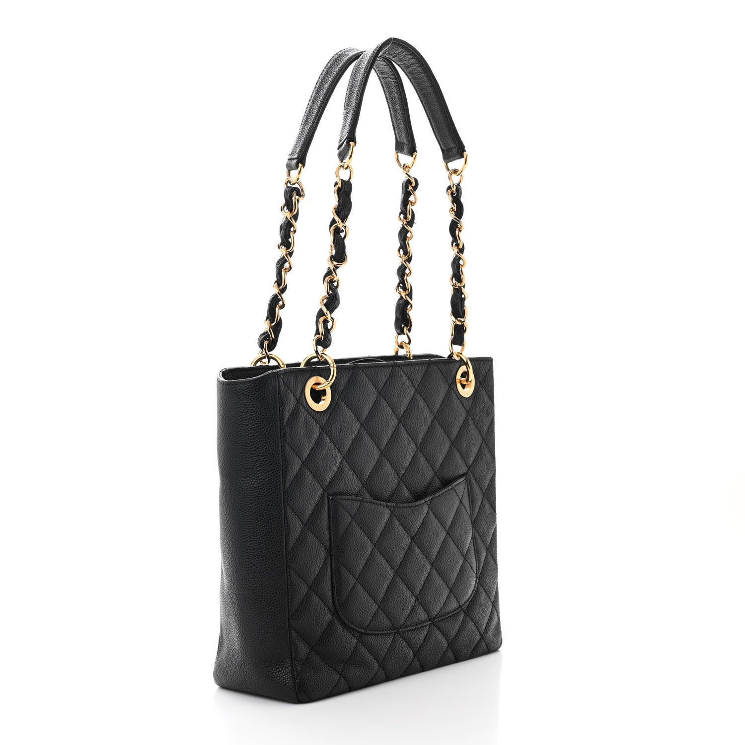 Chanel Caviar Quilted Petit Shopping Tote PST Black 3 of 10