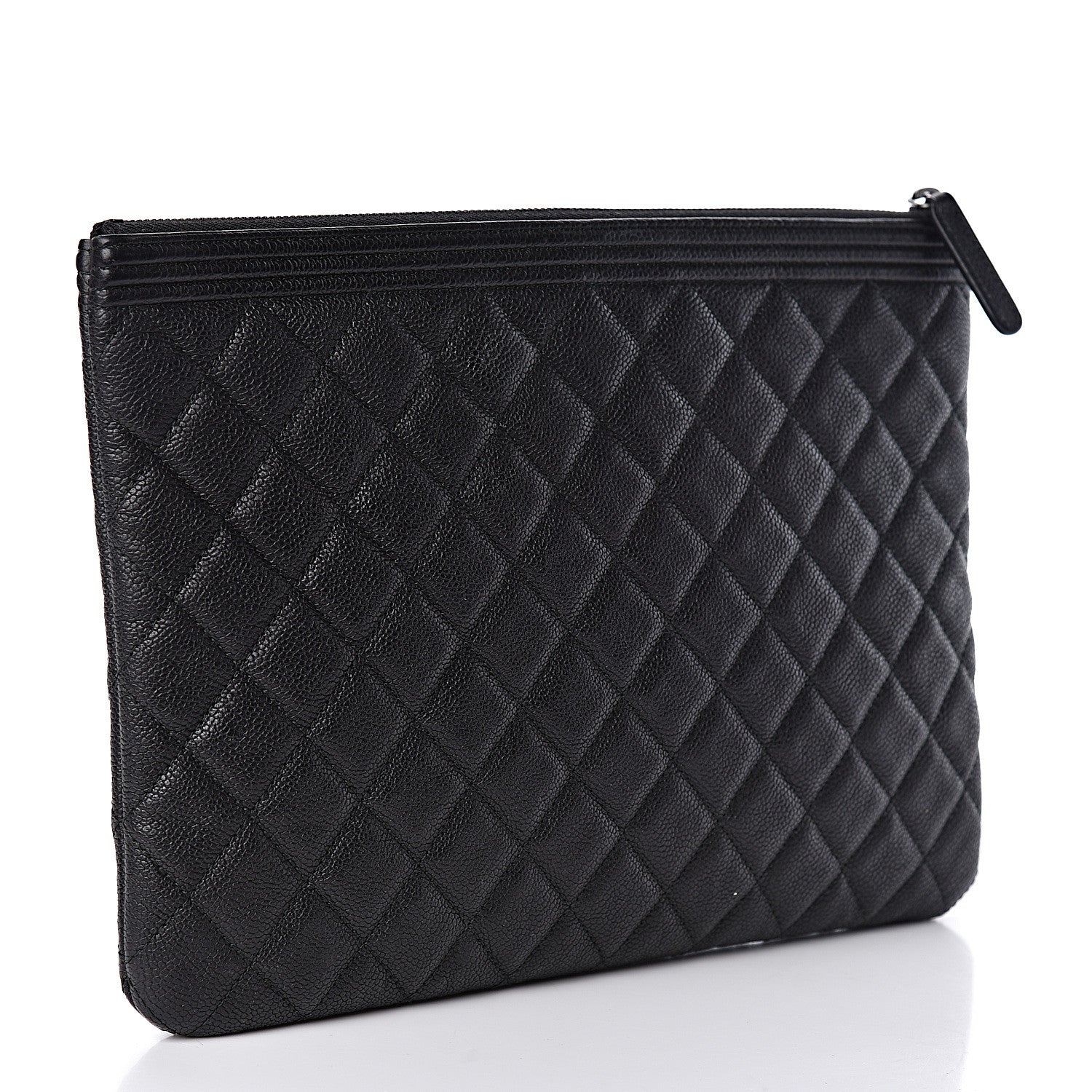 Chanel Caviar Quilted Medium Boy Cosmetic Case Black 3 of 8