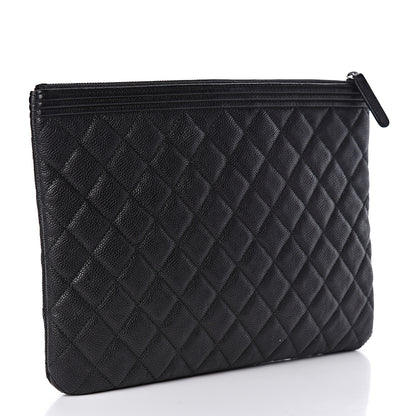 Chanel Caviar Quilted Medium Boy Cosmetic Case Black 3 of 8