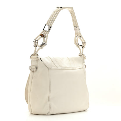 Gucci Calfskin Techno Horsebit Large Flap White 3 of 15