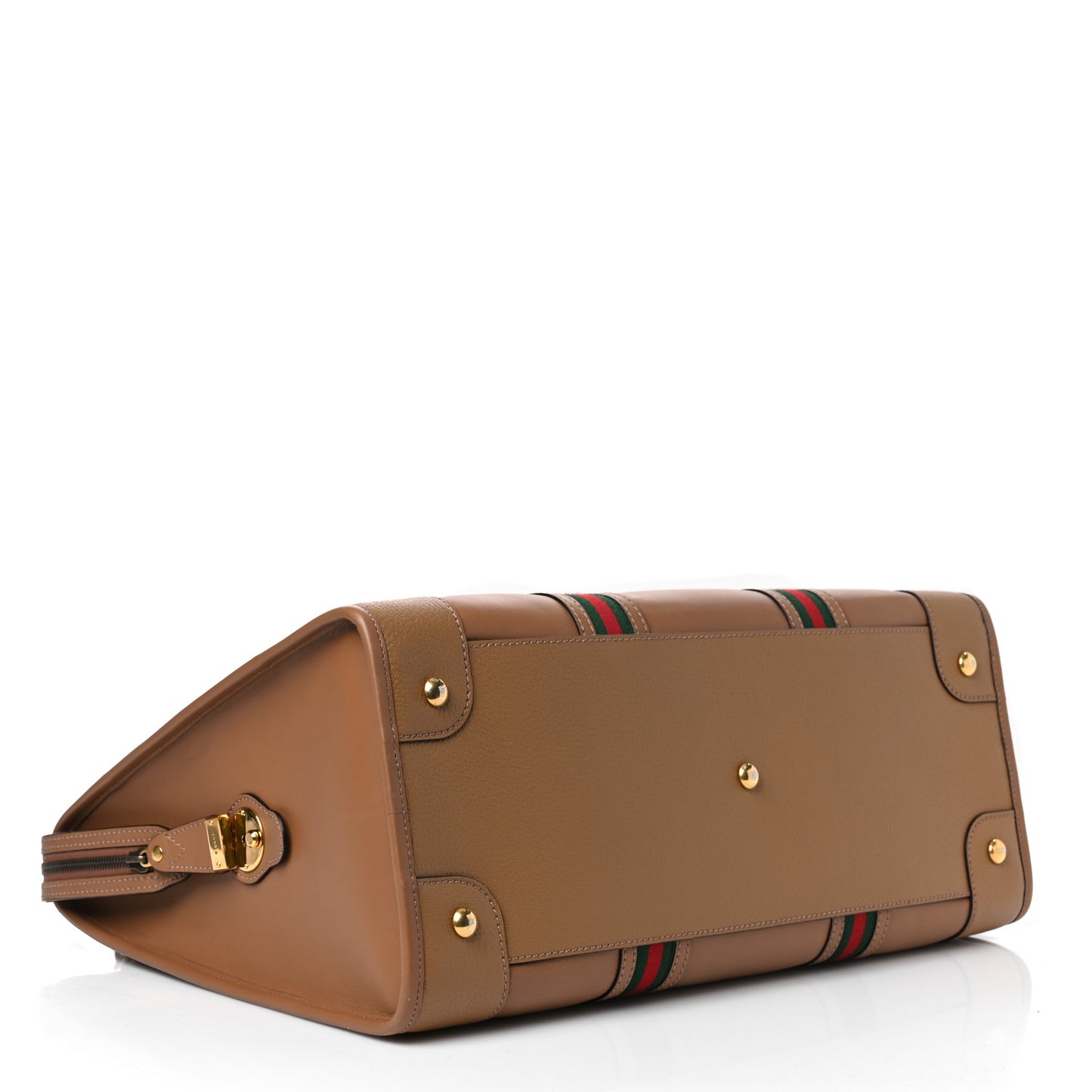 Koi Calfskin XL Bauletto Duffle Top Handle Bag Beige