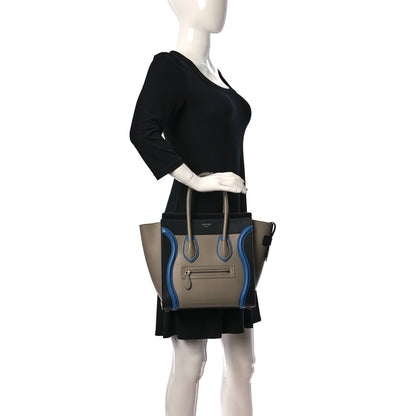 Celine Shiny Smooth Calfskin Micro Tri-Color Luggage Quartz 2 of 15