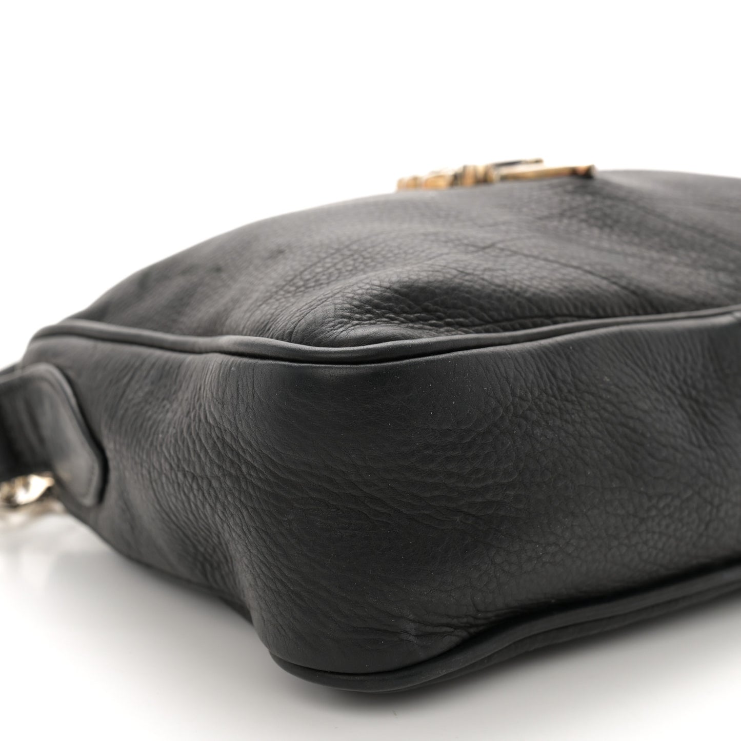 Grained Calfskin Chicken Nugget Bag Black