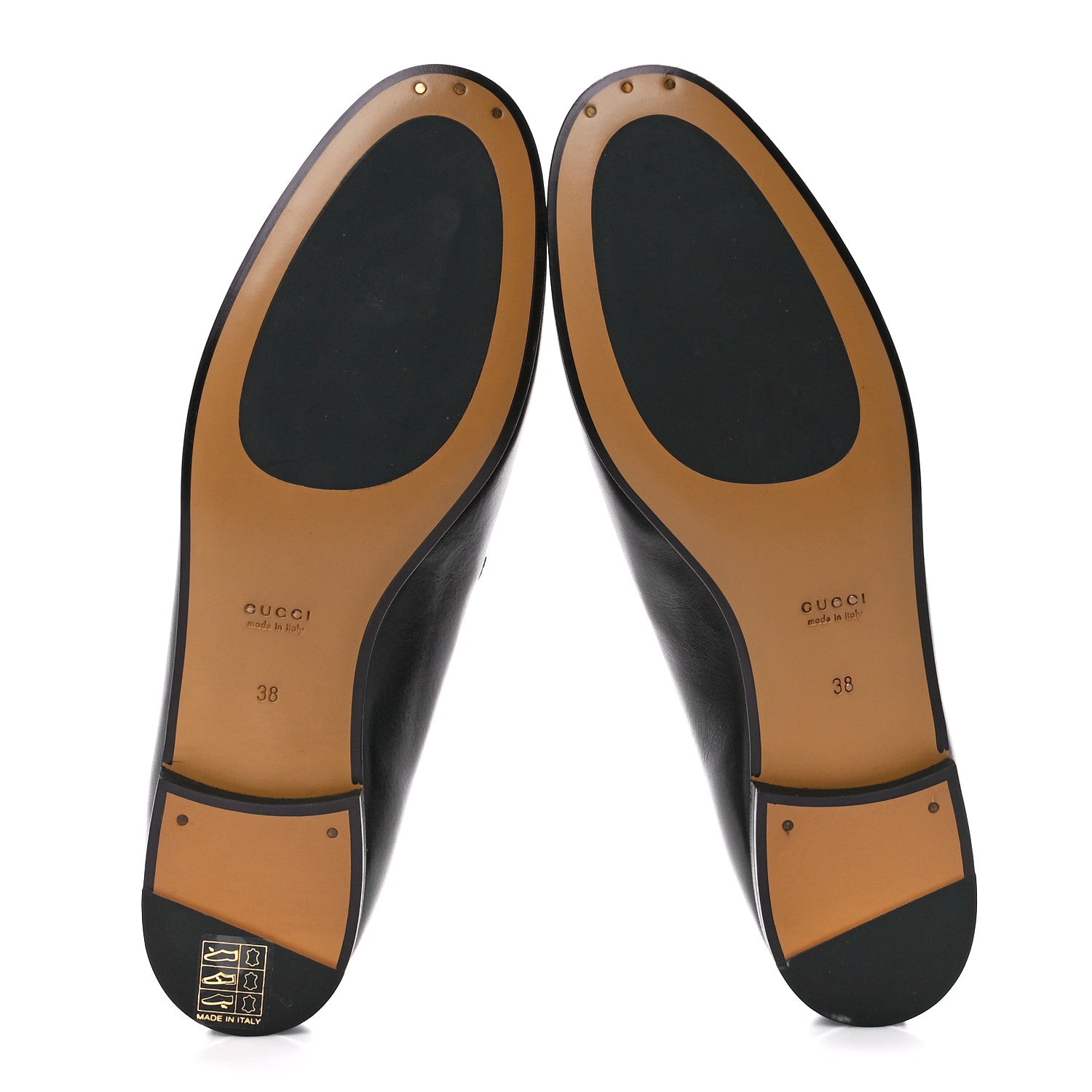 Gucci Calfskin Womens Jordaan Loafers 38 Black 5 of 9