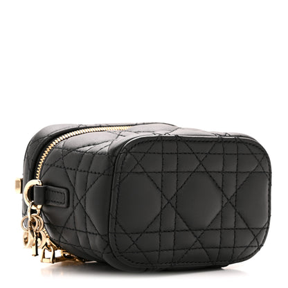 Christian Dior Lambskin Cannage Micro Lady Dior Vanity Case Black 4 of 11