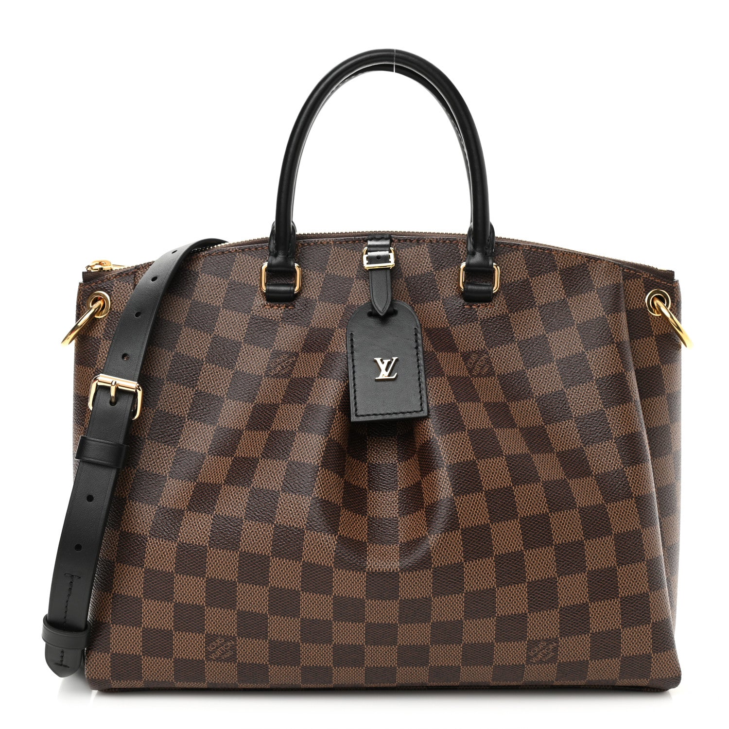 Louis Vuitton Damier Ebene Odeon Tote MM Black 1 of 7