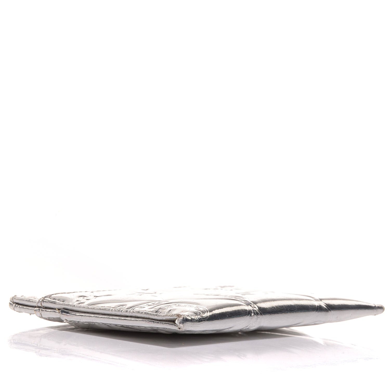 Chanel Patent Calfskin Lucky Symbols Card Holder Case Silver 4 of 8
