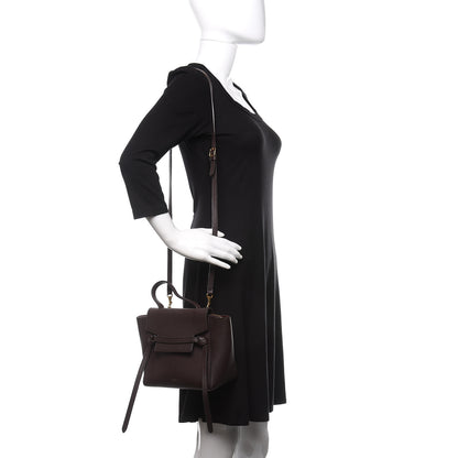 Celine Grained Calfskin Nano Belt Bag Brown 2 of 13